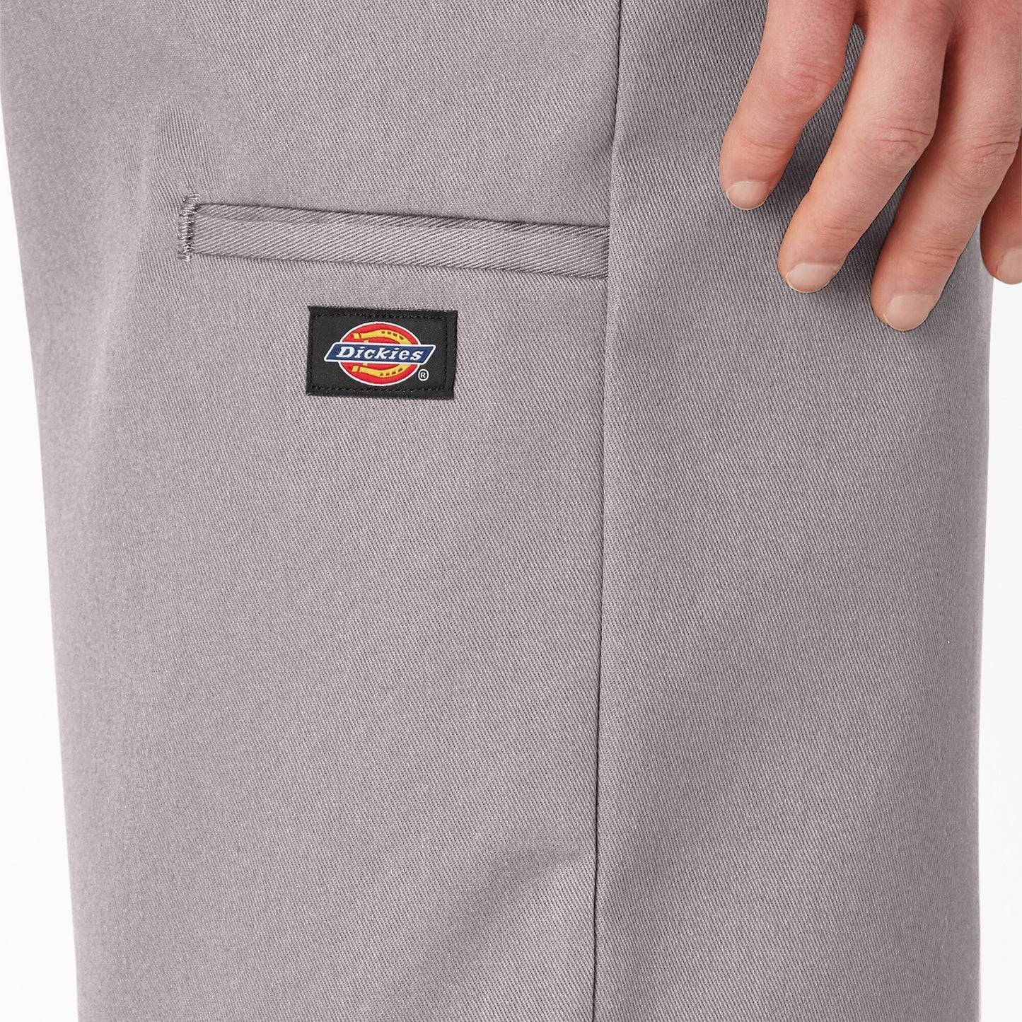 Dickies Loose Fit Flat Front Work Shorts, 13" Silver