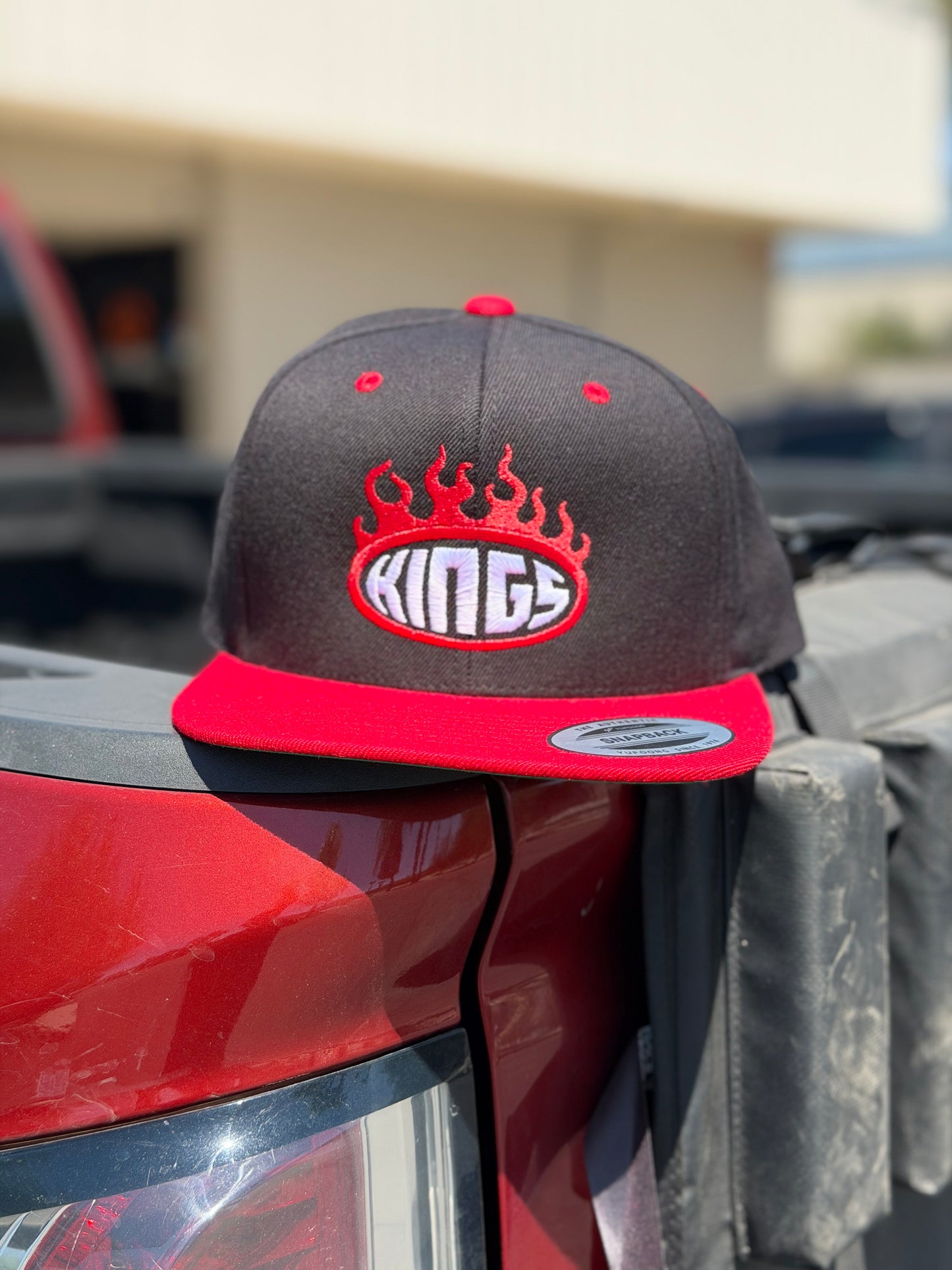 KR Fire Snapback Hat Black/Red