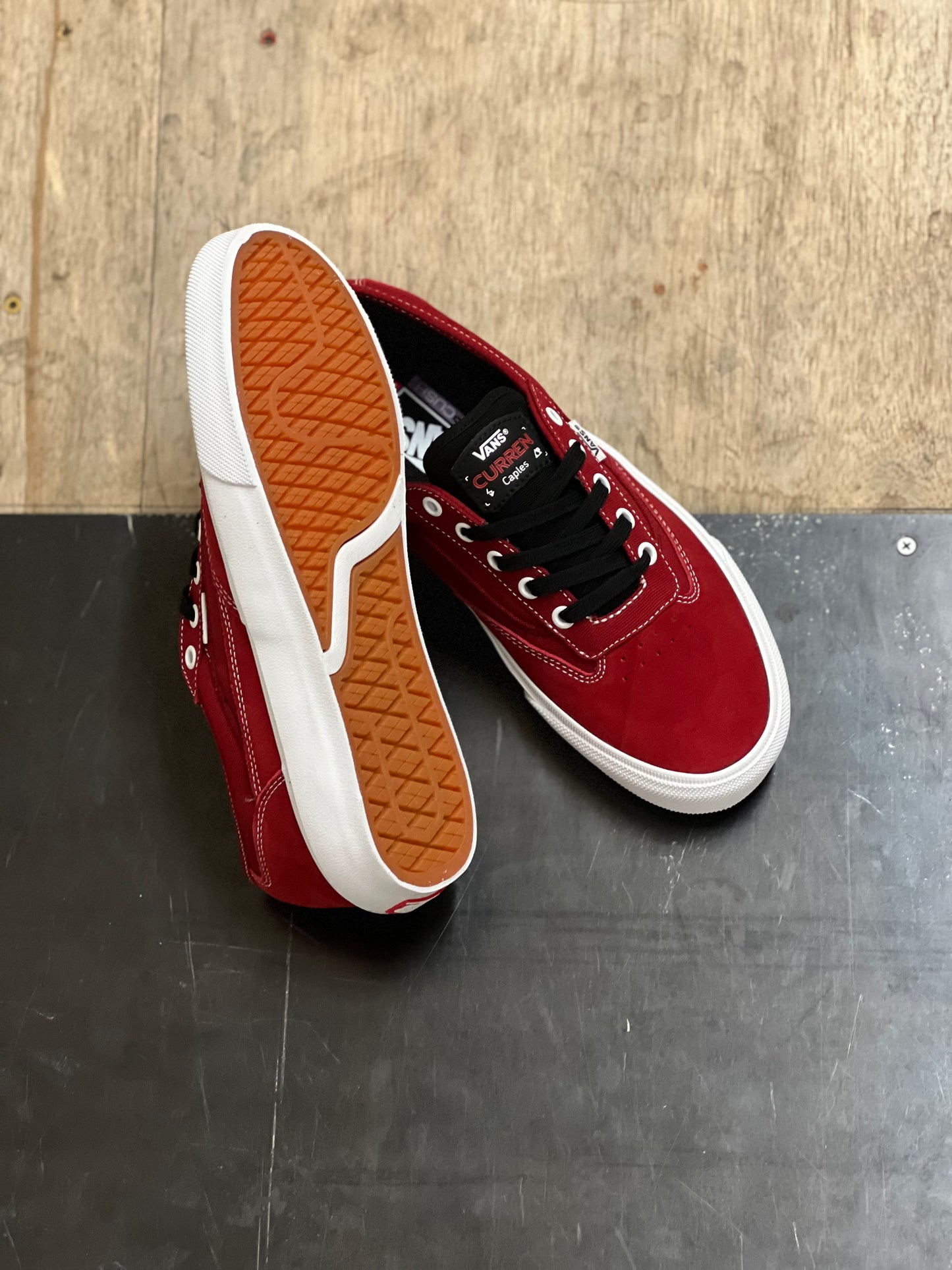 Vans Curren Caples Red/White Skate Shoe