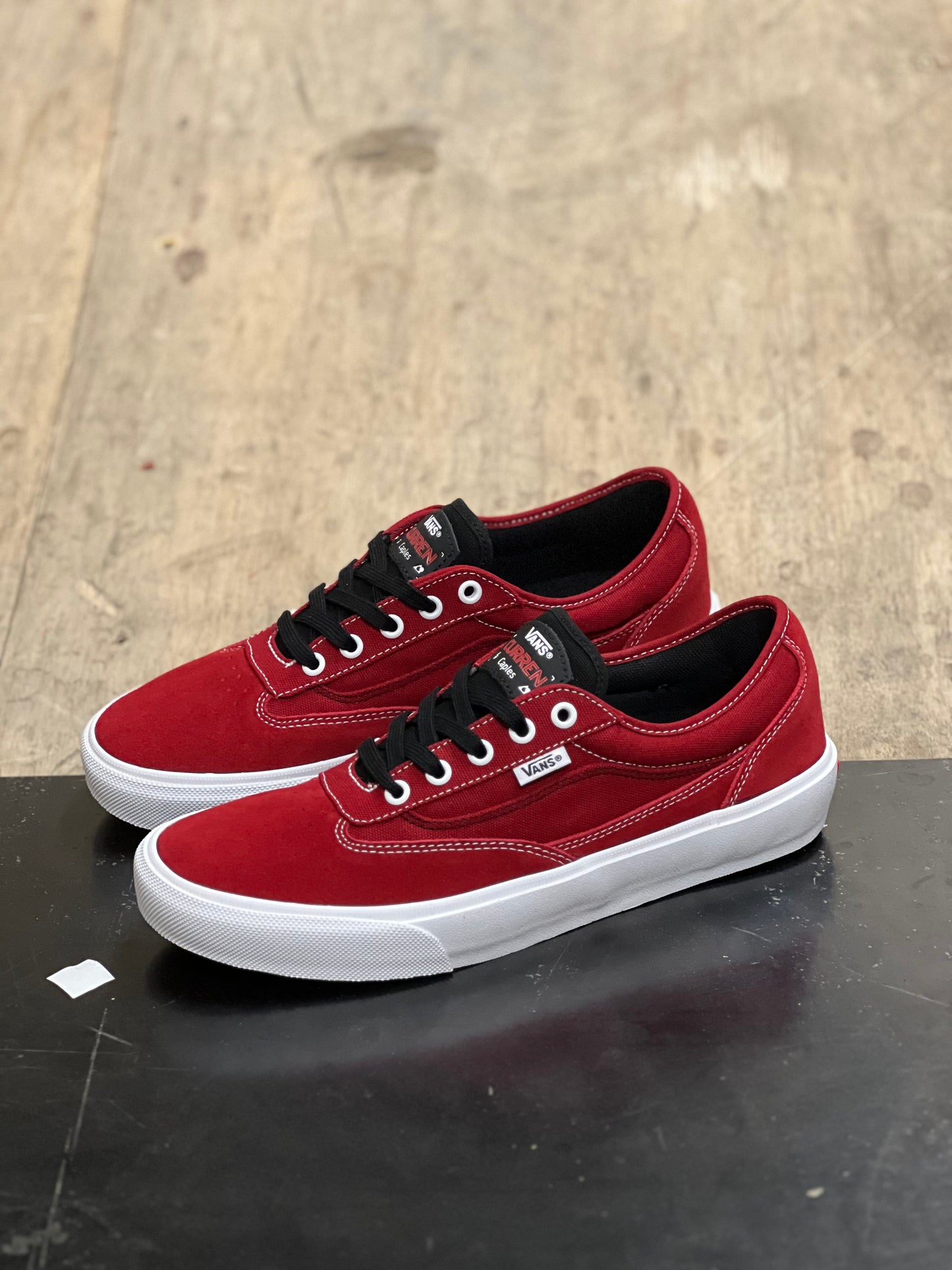 Vans Curren Caples Red/White Skate Shoe