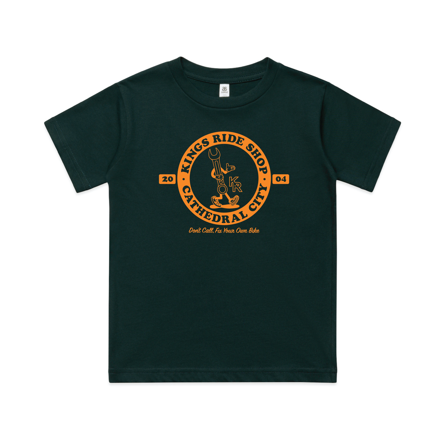 KR Fix Your Own Bike Kids Tee Pine Green