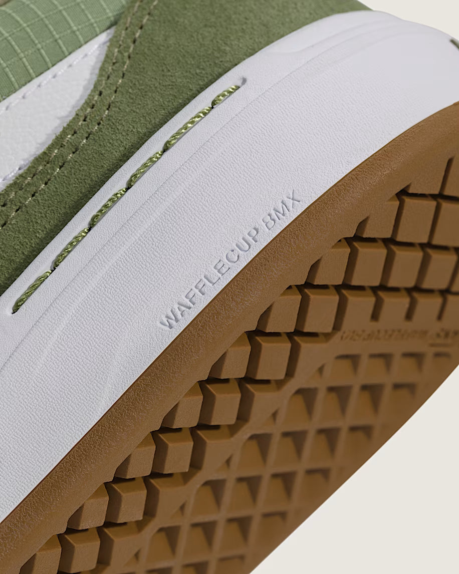 Vans BMX Proof Wafflecup Shoes Olive Green/White