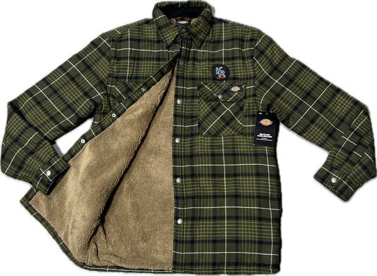 KR Dickies High Pile Flannel Jacket Tactical Green