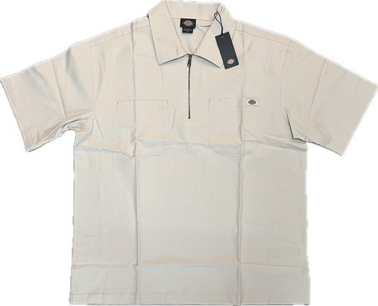 Dickies Ranch Snowcap Grey Quarter Zip Shirt
