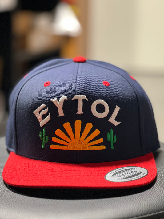 Eytol Rising Snapback Hat Navy/Red
