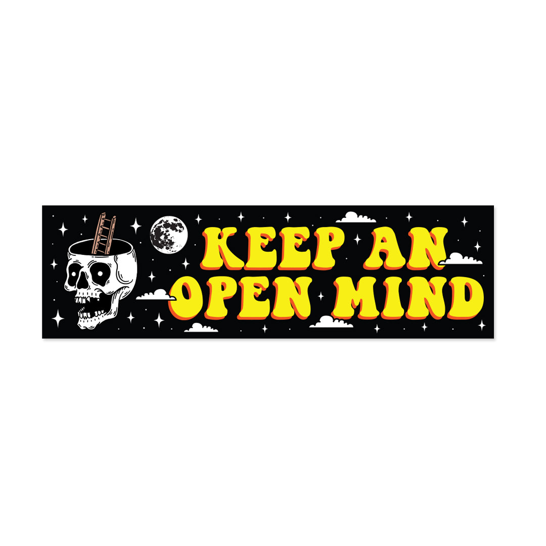 Keep an Open Mind Bumper Sticker – Kings Rideshop